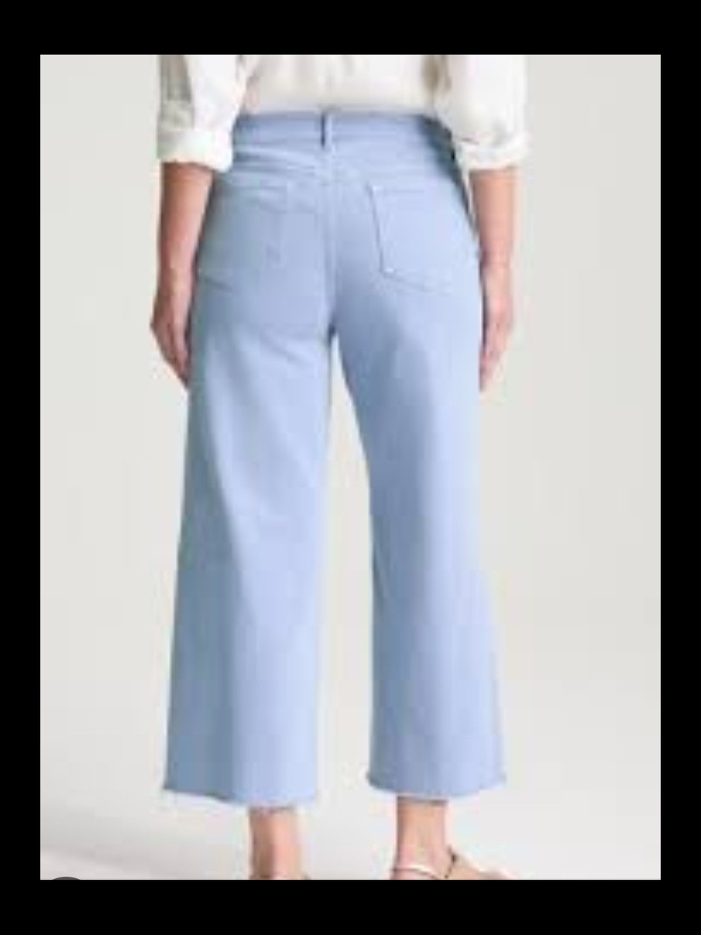 J. Jill SIZE 20 Light Blue Cropped Wide-Leg Jeans NWOT